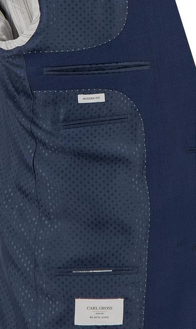 Carl Gross Anzug 00-072S0/324972+339603/62 Modern Fit, Schurwolle GUABELLO, Royalblau 9 Carl Gross Anzug 00-072S0/324972+339603/62 Modern Fit, Schurwolle GUABELLO, Royalblau – Bild 7