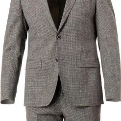 ROY ROBSON 000041471021700+001041471232500/A250 Anzug, Slim Fit, Schurwolle-Leinen, Braun kariert, Beige-khaki -Anzüge & Westen Schritte 367342 norm2