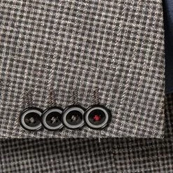 ROY ROBSON 000041471021700+001041471232500/A250 Anzug, Slim Fit, Schurwolle-Leinen, Braun kariert, Beige-khaki -Anzüge & Westen Schritte 367342 norm4