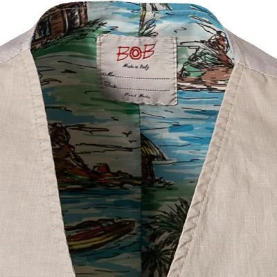 BOB Weste SHOP403 T403/sabbia Baumwolle-Leinen, Beige 6 BOB Weste SHOP403 T403/sabbia Baumwolle-Leinen, Beige – Bild 4