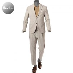 CINQUE Anzug Ciconti 2275+2175-6168/22 Schurwoll-Stretch, Beige kariert, Beige
