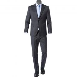 BOSS Anzug Johnstons/Lenon 50318521+50318825/021 Anzug Johnstons-Lenon, Regular Fit, Schurwolle Super120 GUABELLO, Anthrazit, Dark grey