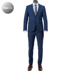 ROY ROBSON Anzug S00050391080900+1083200/A410 Extra Slim Fit, Schurwoll-Stretch, Navy meliert, Navy