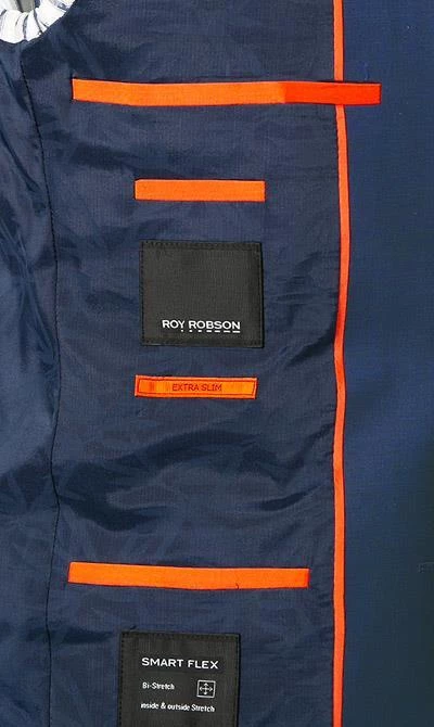 ROY ROBSON Anzug S00050391080900+1083200/A410 Extra Slim Fit, Schurwoll-Stretch, Navy meliert, Navy 9 ROY ROBSON Anzug S00050391080900+1083200/A410 Extra Slim Fit, Schurwoll-Stretch, Navy meliert, Navy – Bild 7