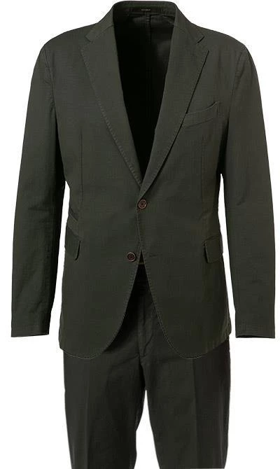 Windsor Anzug Solaro-Sino 30020762/302 Shaped Fit, Baumwollle-Leinen, Dunkelgrün 5 Windsor Anzug Solaro-Sino 30020762/302 Shaped Fit, Baumwollle-Leinen, Dunkelgrün – Bild 3