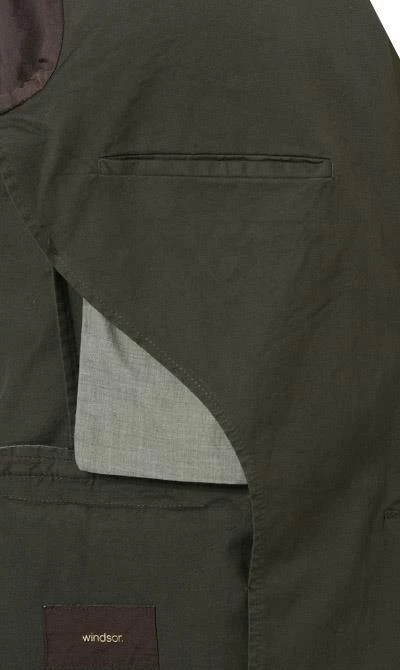 Windsor Anzug Solaro-Sino 30020762/302 Shaped Fit, Baumwollle-Leinen, Dunkelgrün 9 Windsor Anzug Solaro-Sino 30020762/302 Shaped Fit, Baumwollle-Leinen, Dunkelgrün – Bild 7