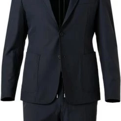 BOSS Anzug Hanry-Genius 50460650+671/402 Reise-Anzug Hanry-Genius, Slim Fit, MIkrofaser-Stretch, Dunkelblau -Anzüge & Westen Schritte 373899 norm2