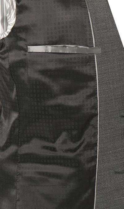 BOSS Anzug Huge-Genius 50460491+474/030 Slim Fit, Schurwolle, Grau meliert, Grau 9 BOSS Anzug Huge-Genius 50460491+474/030 Slim Fit, Schurwolle, Grau meliert, Grau – Bild 7