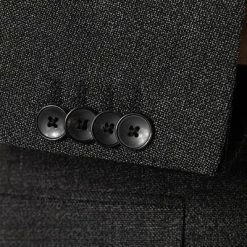 BOSS Anzug Huge-Genius 50460491+474/001 Slim Fit, Schurwolle, Schwarz meliert, Schwarz -Anzüge & Westen Schritte 373921 norm4