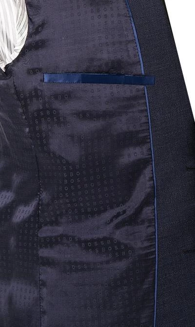 BOSS Anzug Huge-Genius 50460491+474/404 Slim Fit, Schurwolle, Dunkelblau meliert, Dunkelblau 9 BOSS Anzug Huge-Genius 50460491+474/404 Slim Fit, Schurwolle, Dunkelblau meliert, Dunkelblau – Bild 7