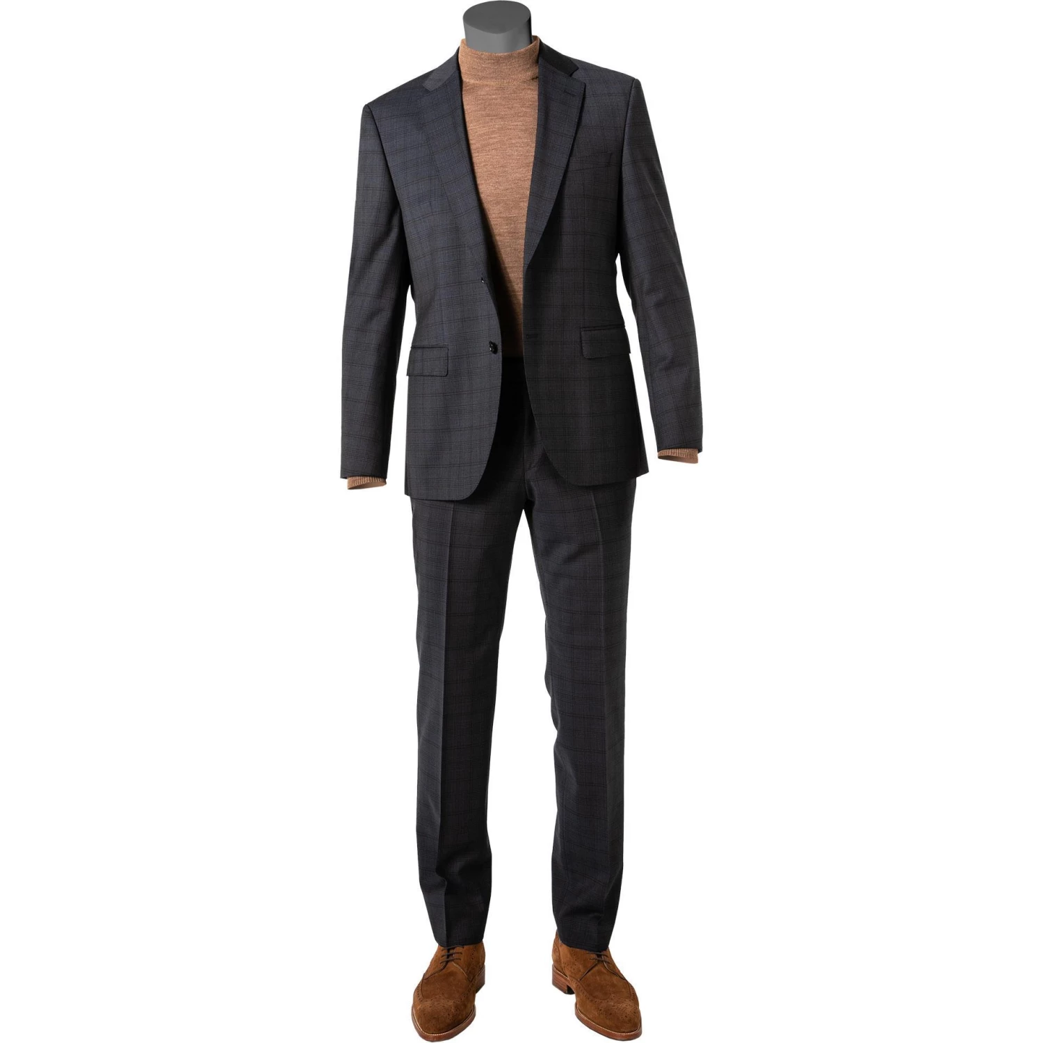 BOSS Anzug Jasper-Leon 50442567+574/410 Regular Fit, Navy kariert, Navy 3 BOSS Anzug Jasper-Leon 50442567+574/410 Regular Fit, Navy kariert, Navy