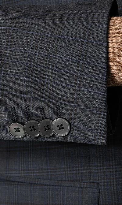 BOSS Anzug Jasper-Leon 50442567+574/410 Regular Fit, Navy kariert, Navy 7 BOSS Anzug Jasper-Leon 50442567+574/410 Regular Fit, Navy kariert, Navy – Bild 5