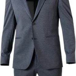 BOSS Anzug Jasper-Leon 50460589+62612/407 Regular Fit, Jersey halbgefüttert, Mittelblau meliert, Blau -Anzüge & Westen Schritte 373943 norm2