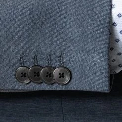 BOSS Anzug Jasper-Leon 50460589+62612/407 Regular Fit, Jersey halbgefüttert, Mittelblau meliert, Blau -Anzüge & Westen Schritte 373943 norm4