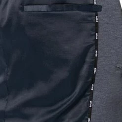 BOSS Anzug Jasper-Leon 50460589+62612/407 Regular Fit, Jersey halbgefüttert, Mittelblau meliert, Blau -Anzüge & Westen Schritte 373943 norm6