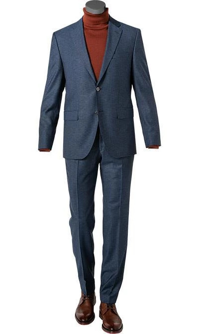 BOSS Anzug Jasper-Leon 50460507+516/425 Regular Fit, Schurwolle, Blau meliert, Blau 4 BOSS Anzug Jasper-Leon 50460507+516/425 Regular Fit, Schurwolle, Blau meliert, Blau – Bild 2