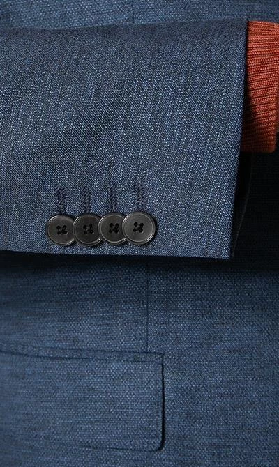 BOSS Anzug Jasper-Leon 50460507+516/425 Regular Fit, Schurwolle, Blau meliert, Blau 7 BOSS Anzug Jasper-Leon 50460507+516/425 Regular Fit, Schurwolle, Blau meliert, Blau – Bild 5