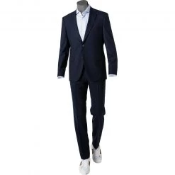 BOSS Anzug Jasper-Leon 50460490+506/464 Regular Fit, Schurwolle, Tintenblau