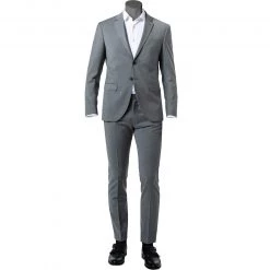 JOOP! Anzug Damon/Gun 30024804+806/060 Anzug Damon-Gun, Extra Slim Fit, Schurwoll-Stretch, Grau meliert, Grau