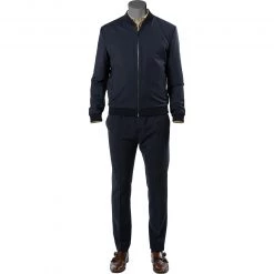 HUGO Anzug Ukashi/Howard 50458371+295/405 Anzug Ukashi-Howard, Extra Slim Fit, Schurwoll-Stretch, Dunkelblau gestreift, Dunkelblau