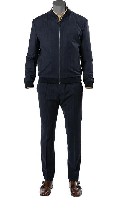 HUGO Anzug Ukashi/Howard 50458371+295/405 Anzug Ukashi-Howard, Extra Slim Fit, Schurwoll-Stretch, Dunkelblau gestreift, Dunkelblau 4 HUGO Anzug Ukashi/Howard 50458371+295/405 Anzug Ukashi-Howard, Extra Slim Fit, Schurwoll-Stretch, Dunkelblau gestreift, Dunkelblau – Bild 2