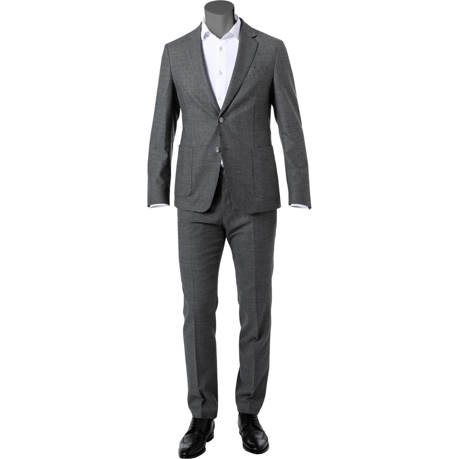 BOSS Anzug Hanry/Genius 50458811+60306/030 Anzug Hanry-Genius, Slim Fit, Schurwoll-Stretch, Grau gemustert, Grau 3 BOSS Anzug Hanry/Genius 50458811+60306/030 Anzug Hanry-Genius, Slim Fit, Schurwoll-Stretch, Grau gemustert, Grau