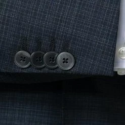 BOSS Anzug Jasper-Leon 50460521+522/402 Regular Fit, Schurwoll-Stretch, Dunkelblau -Anzüge & Westen Schritte 375025 norm4