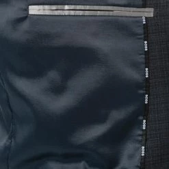 BOSS Anzug Jasper-Leon 50460521+522/402 Regular Fit, Schurwoll-Stretch, Dunkelblau -Anzüge & Westen Schritte 375025 norm6