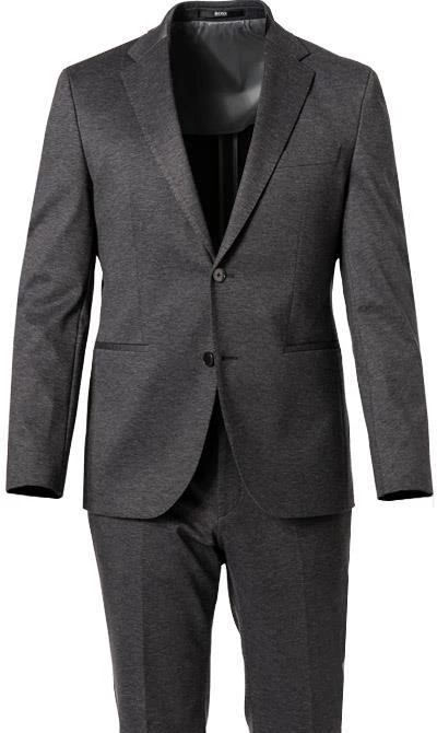 BOSS Anzug Jasper-Leon 50460586+2601/030 Regular Fit, Jersey halbgefüttert, Grau meliert, Mittelgrau 5 BOSS Anzug Jasper-Leon 50460586+2601/030 Regular Fit, Jersey halbgefüttert, Grau meliert, Mittelgrau – Bild 3