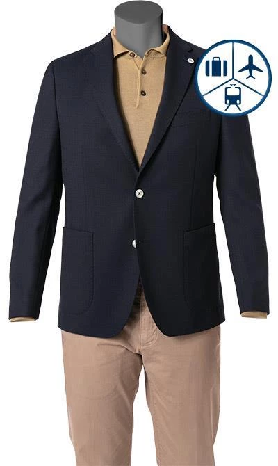 DIGEL Sakko 2-Knopf Edward-TR 120337/99236/20 Reise-Sakko, Modern Fit, Woll-Stretch halbgefüttert, Navy 4 DIGEL Sakko 2-Knopf Edward-TR 120337/99236/20 Reise-Sakko, Modern Fit, Woll-Stretch halbgefüttert, Navy – Bild 2