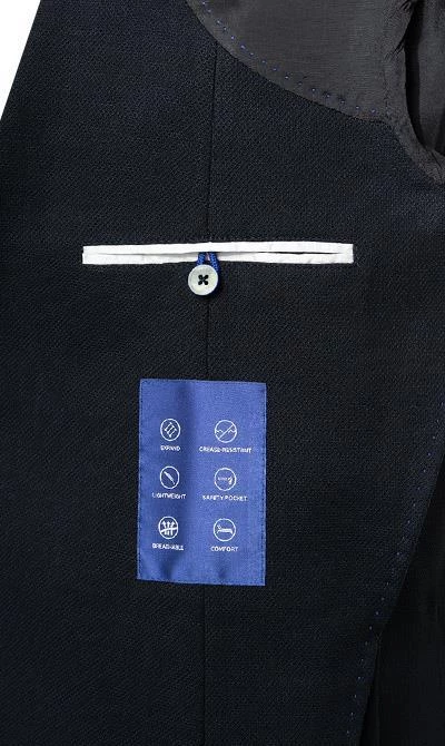 DIGEL Sakko 2-Knopf Edward-TR 120337/99236/20 Reise-Sakko, Modern Fit, Woll-Stretch halbgefüttert, Navy 8 DIGEL Sakko 2-Knopf Edward-TR 120337/99236/20 Reise-Sakko, Modern Fit, Woll-Stretch halbgefüttert, Navy – Bild 6