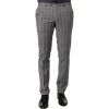 DIGEL Hose Nanno110141/99727/45 Extra Slim Fit, Viskose-Stretch, Grau kariert , Mittelgrau -Anzüge & Westen Schritte 375078 master