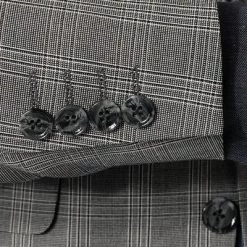 DIGEL Nate-Nanno 120296+110141/99727/45 Anzug, Extra Slim Fit, Viskose-Stretch, Grau kariert , Mittelgrau -Anzüge & Westen Schritte 375081 norm4