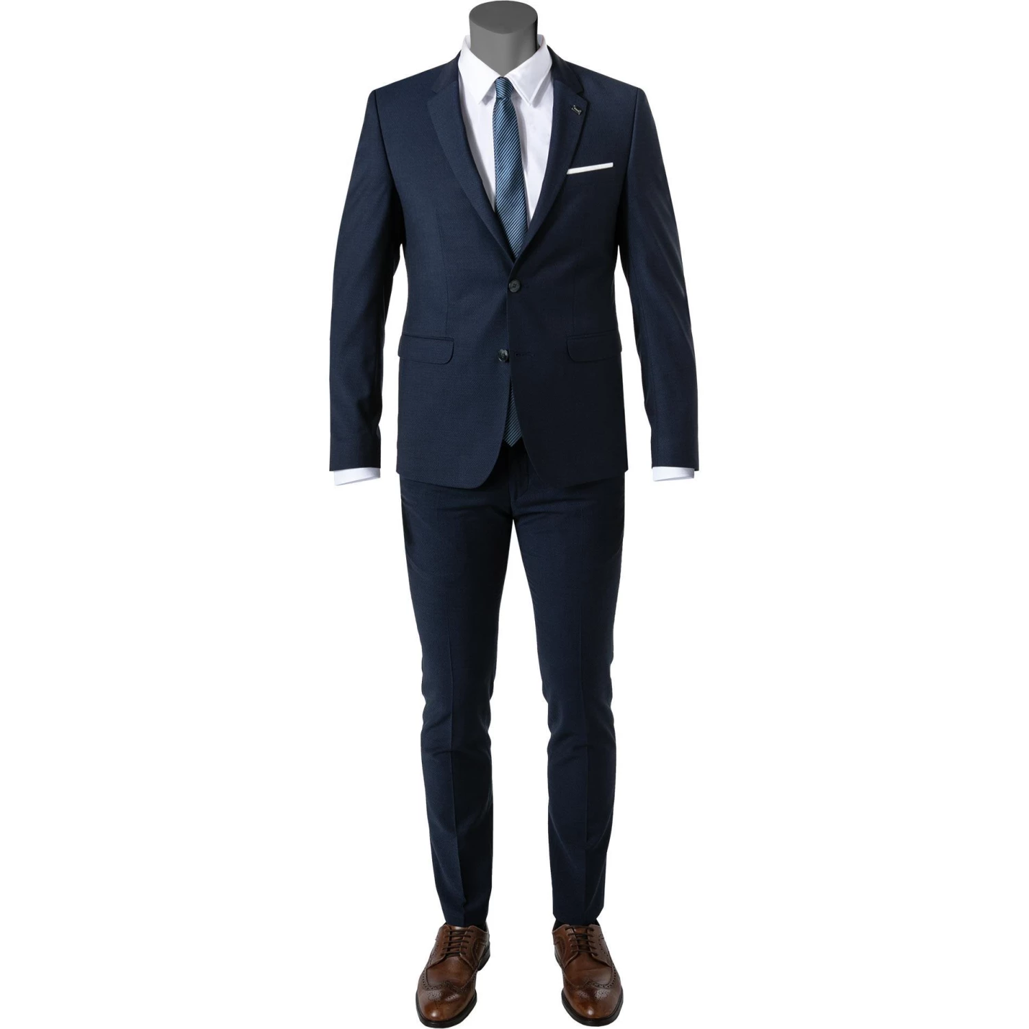 DIGEL Anzug Nate-Nanno 120296+110141/99714/22 Extra Slim Fit, Mikrofaser-Stretch, Tintenblau , Tintenblau 3 DIGEL Anzug Nate-Nanno 120296+110141/99714/22 Extra Slim Fit, Mikrofaser-Stretch, Tintenblau , Tintenblau