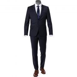HUGO Anzug Arti-Hesten 50446523+520/405 Extra Slim Fit, Schurwoll-Stretch, Nachtblau