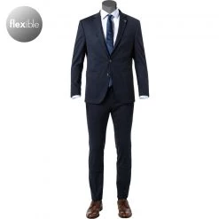 DIGEL Anzug Edison-Sergio 120163+110219/99770/20 Modern Fit, Jersey waschbar, Navy