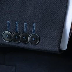 DIGEL Anzug Edison-Sergio 120163+110219/99770/20 Modern Fit, Jersey waschbar, Navy -Anzüge & Westen Schritte 375113 norm4