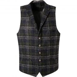 ROY ROBSON Weste 005055331708300/H310 Schurwolle, Grün-blau kariert, Grün-blau