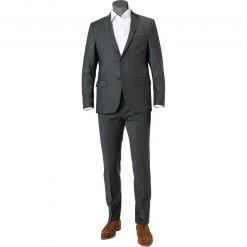 Daniel Hechter Anzug 15231+25230/112180/580 Modern Fit, Schurwoll-Stretch, Graugrün meliert, Graugrün
