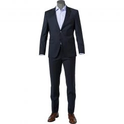 BOSS Anzug Jasper-Leon 50460471+465/404 Regular Fit, Schurwoll-Stretch, Dunkelblau