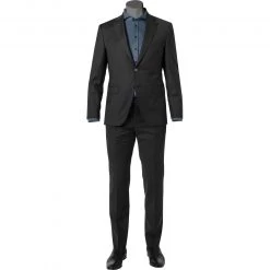 BOSS Anzug Jasper-Leon 50460471+465/061 Regular Fit, Schurwoll-Stretch, Anthrazit