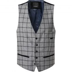 ROY ROBSON Weste 005055381466100/H050 Schurwolle, Grau-dunkelblau kariert, Grau-dunkelblau