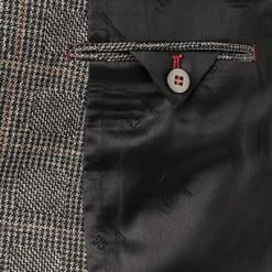 CG Anzug Cirk SV-Clow 12-009J3/225352+239333/82 Slim Fit, Jersey, Navy-braun kariert, Navy-braun -Anzüge & Westen Schritte 377661 norm5