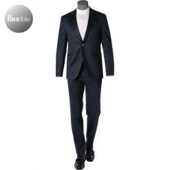 BOSS Anzug Jasper-Leon 50460587+62611/405 Regular Fit, Jersey, Dunkelblau kariert, Dunkelblau