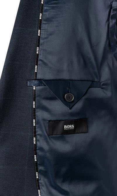 BOSS Anzug Jasper-Leon 50460587+62611/405 Regular Fit, Jersey, Dunkelblau kariert, Dunkelblau 8 BOSS Anzug Jasper-Leon 50460587+62611/405 Regular Fit, Jersey, Dunkelblau kariert, Dunkelblau – Bild 6