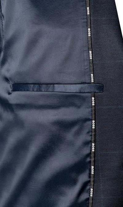 BOSS Anzug Jasper-Leon 50460587+62611/405 Regular Fit, Jersey, Dunkelblau kariert, Dunkelblau 9 BOSS Anzug Jasper-Leon 50460587+62611/405 Regular Fit, Jersey, Dunkelblau kariert, Dunkelblau – Bild 7