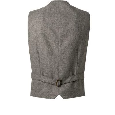 BOB Weste HILL505 T505/grigio Wolle, Grau-braun gestreift 5 BOB Weste HILL505 T505/grigio Wolle, Grau-braun gestreift – Bild 3