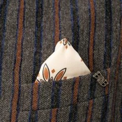 BOB Weste HILL505 T505/grigio Wolle, Grau-braun gestreift 9 BOB Weste HILL505 T505/grigio Wolle, Grau-braun gestreift -Anzüge & Westen Schritte 381375 norm3