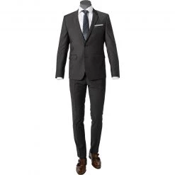 DIGEL Anzug Nate-Nanno 120296+110141/99714/42 Extra Slim Fit, Mikrofaser-Stretch, Nachtblau
