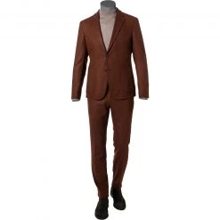 JOOP! Anzug Hoverest-Hank 30029544-8673/216 Slim Fit, Woll-Stretch, Rotbraun